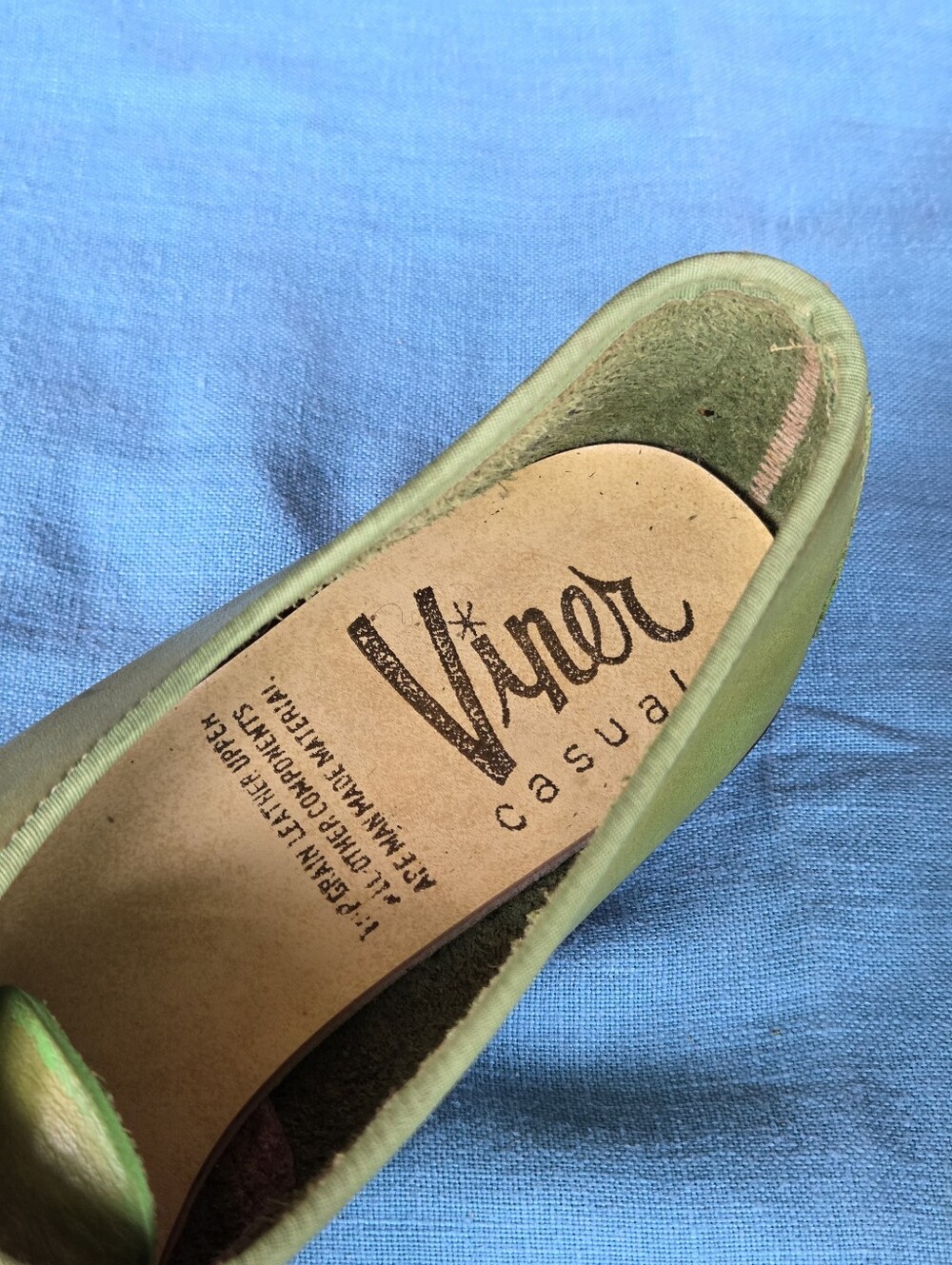 Viner 1960s Green Leather Shoes - Picture 4 of 7